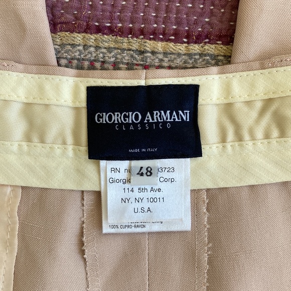 Vintage Giorgio Armani Classico Black Label Borgo 21 Blush Pink Trousers… - Picture 6 of 12